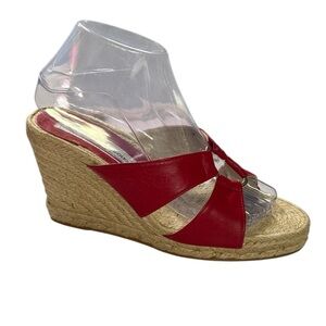 Andre Assous Red Espadrille Wedges